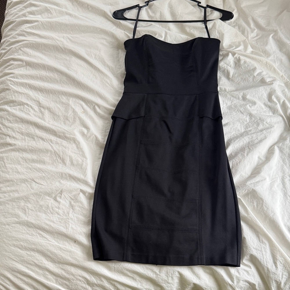 White House Black Market Strapless Black Dress